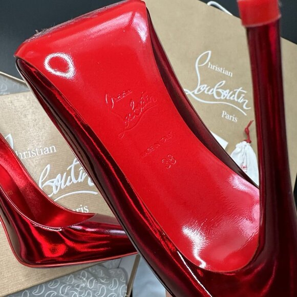Christian Louboutin SO KATE 120 Psychic Patent Leather Pumps Heels - Picture 3 of 8